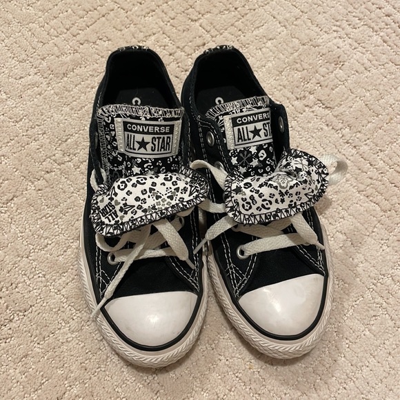 Converse Kids Chuck Taylor All Star Double Tongue Ox Big Girl's Shoes sz 13 - Picture 6 of 14